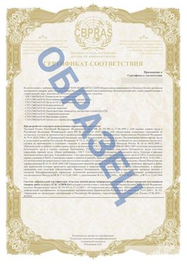 Образец Приложение к СТО 01.064.00220722.2-2020 Светлый Яр Сертификат СТО 01.064.00220722.2-2020 