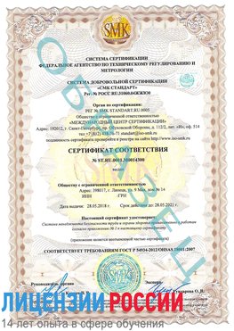 Образец сертификата соответствия Светлый Яр Сертификат OHSAS 18001