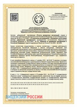 Приложение к сертификату для ИП Светлый Яр Сертификат СТО 03.080.02033720.1-2020